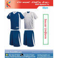 Meilleur tissu 100% polyester Usure uniforme de football / football
